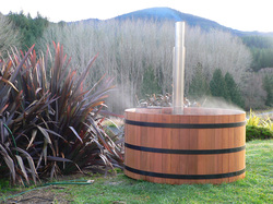 A classic cedar tub.
